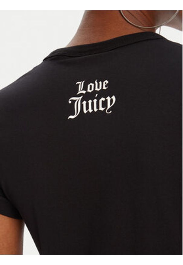 Juicy Couture T-Shirt JCNCT225458 Czarny Regular Fit. Kolor: czarny. Materiał: bawełna