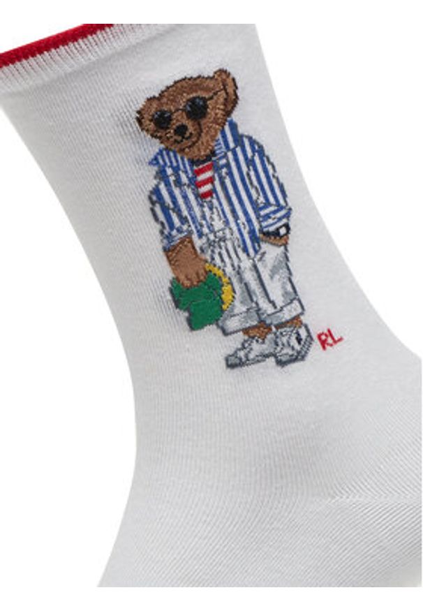 Polo Ralph Lauren Zestaw 3 par wysokich skarpet damskich 455972027001 Beżowy. Kolor: beżowy. Materiał: materiał, bawełna