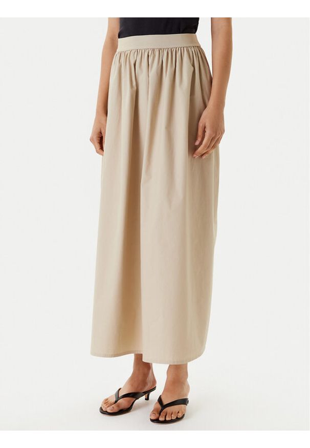 United Colors of Benetton - United Colors Of Benetton Spódnica maxi 4TPUD004I Beżowy Regular Fit. Kolor: beżowy. Materiał: bawełna
