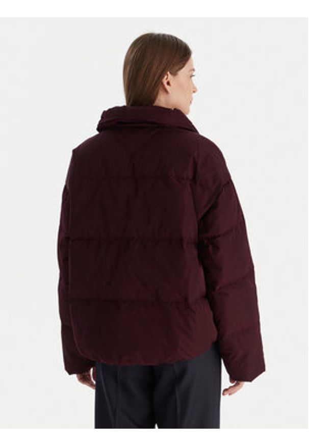 TOMMY HILFIGER - Tommy Hilfiger Kurtka puchowa WW0WW47294 Bordowy Relaxed Fit. Kolor: czerwony. Materiał: syntetyk