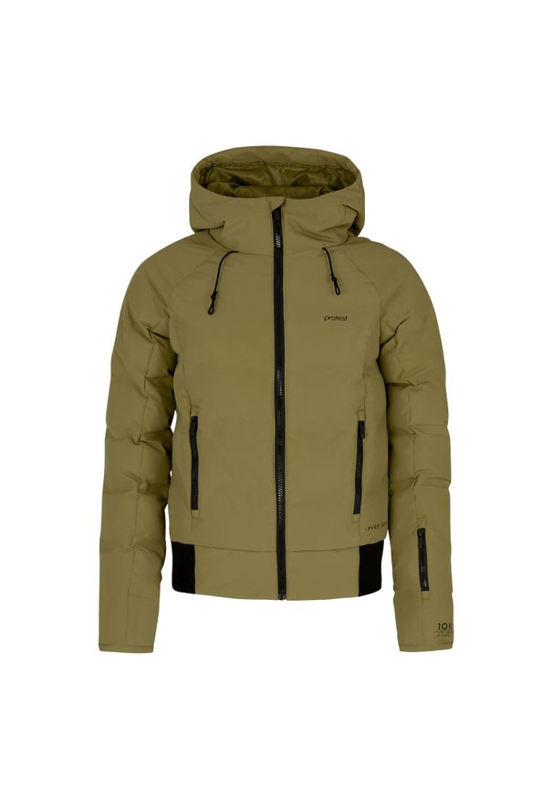 Damska kurtka narciarska Protest Alysumi. Kolor: zielony. Sezon: zima. Sport: narciarstwo