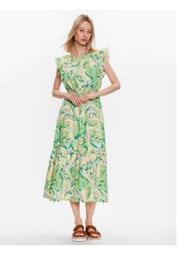YAS Sukienka codzienna 26030005 Zielony Regular Fit. Okazja: na co dzień. Kolor: zielony. Materiał: wiskoza. Typ sukienki: proste. Styl: casual #3