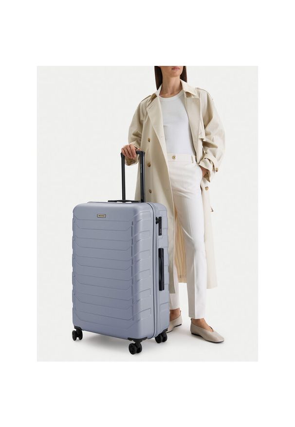 Gino Rossi - Walizka duża GINO ROSSI. Kolor: srebrny