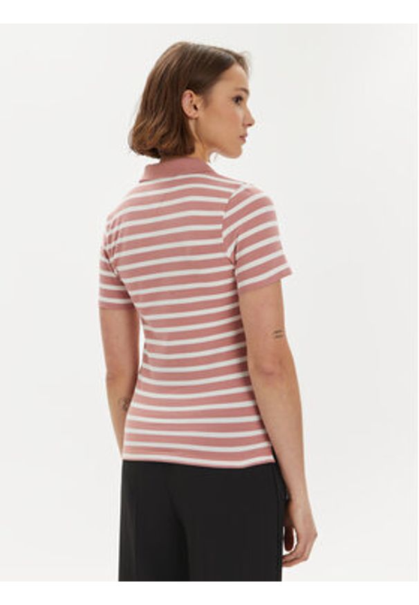 TOMMY HILFIGER - Tommy Hilfiger Polo 1985 WW0WW39530 Różowy Slim Fit. Typ kołnierza: polo. Kolor: różowy. Materiał: bawełna