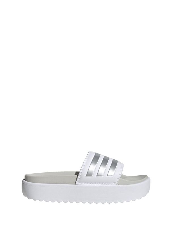 Adidas - adilette Platform Slides. Kolor: biały, wielokolorowy, szary. Obcas: na platformie