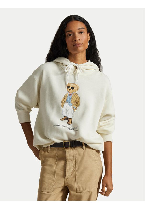 Polo Ralph Lauren Bluza 211A96598001 Écru Relaxed Fit. Typ kołnierza: polo. Materiał: bawełna