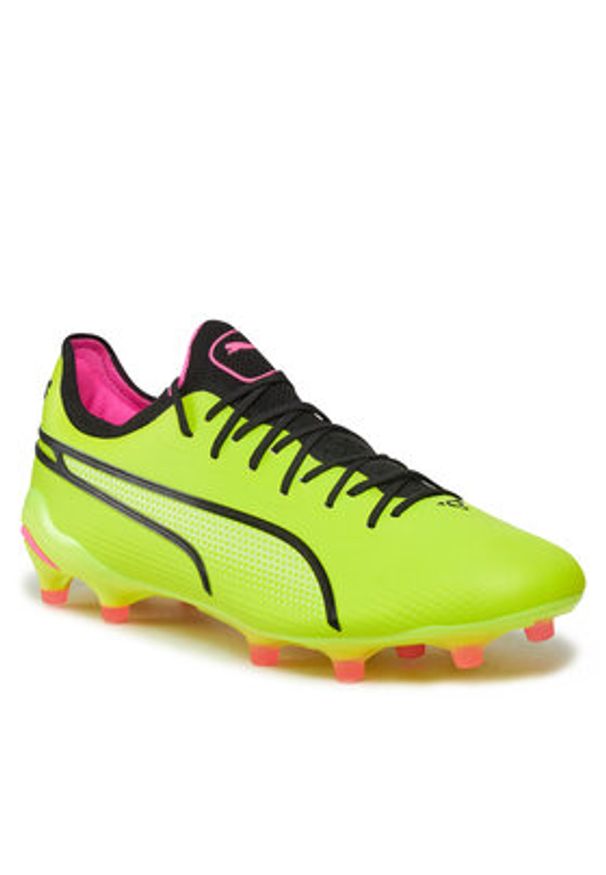 Puma Buty do piłki nożnej King Ultimate Fg/Ag 107563 06 Zielony. Kolor: zielony. Materiał: skóra