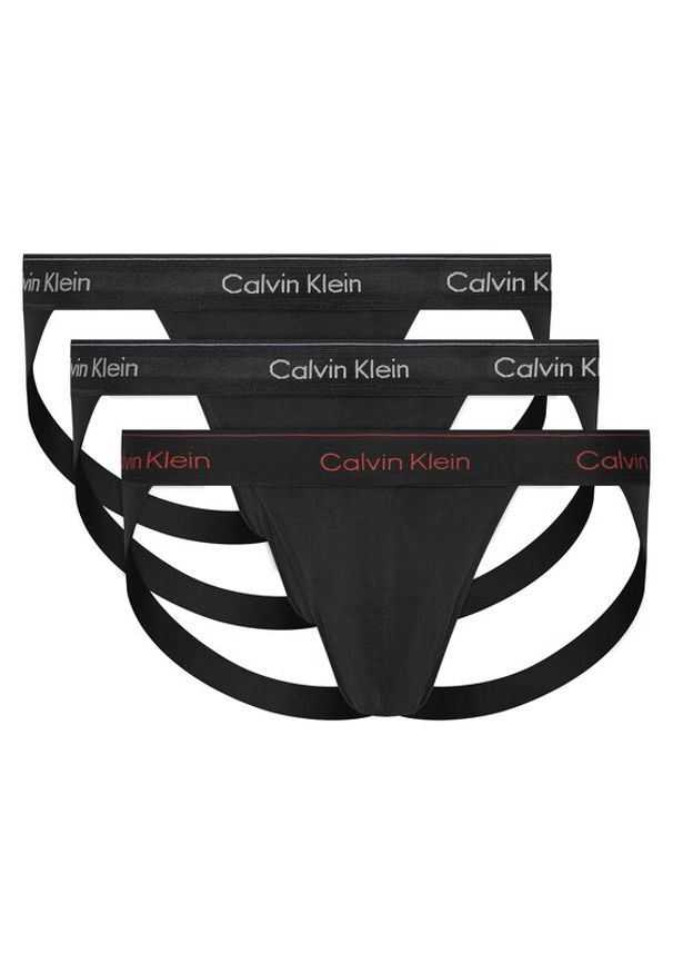 Calvin Klein Underwear Komplet 3 par slipów Jock Strap LV00NB4382 Kolorowy. Materiał: bawełna. Wzór: kolorowy