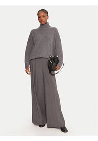 Weekend Max Mara Spodnie palazzo Adelfi 2525136072 Szary Wide Leg. Kolor: szary. Materiał: wełna #5