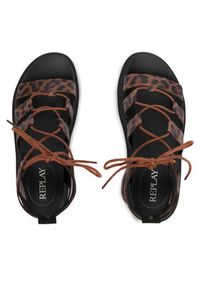 Replay - REPLAY Sandały GWF6L.000.C0003S Brązowy ciemny. Kolor: brązowy. Materiał: skóra #5