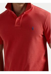 Polo Ralph Lauren Polo 710536856443 Czerwony Slim Fit. Typ kołnierza: polo. Kolor: czerwony. Materiał: bawełna