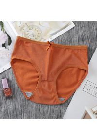 Intica - Figi dziewczęce o średnim stanie z elastycznymi bokami Tomiko. Kolor: pomarańczowy. Materiał: materiał