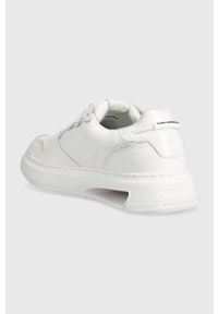 Karl Lagerfeld sneakersy skórzane ELEKTRO kolor biały. Nosek buta: okrągły. Zapięcie: sznurówki. Kolor: biały. Materiał: skóra #3