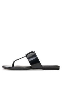 Calvin Klein Jeans Japonki Flat Sandal Slide Toepost Mg Met YW0YW01342 Czarny. Kolor: czarny. Materiał: skóra