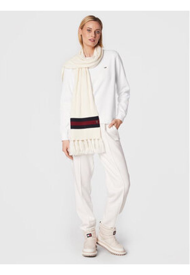 Tommy Jeans Bluza Fleece DW0DW09227 Biały Regular Fit. Kolor: biały. Materiał: bawełna, syntetyk