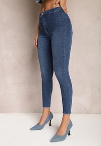 Renee - Granatowe Jeansy Skinny High Waist Vivizo. Stan: podwyższony. Kolor: niebieski