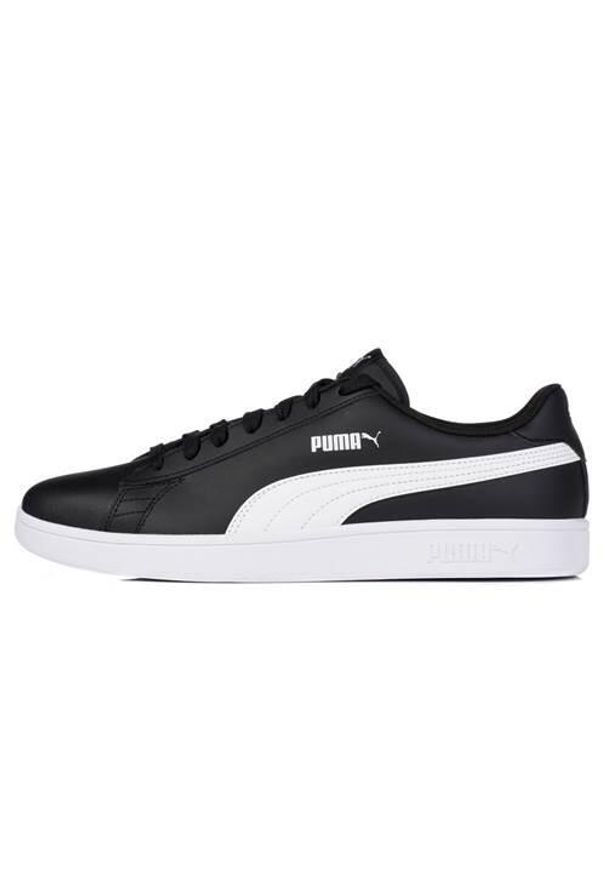 Buty uniwersalne męskie Puma Smash V2 L białe,czarne. Kolor: biały, czarny, wielokolorowy. Materiał: skóra. Sport: tenis