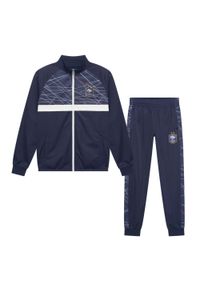 Dres treningowy FFF Frankrijk dla dzieci. Kolor: niebieski. Materiał: dresówka. Styl: sportowy