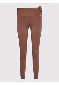 Deha Legginsy B74435 Brązowy Slim Fit. Kolor: brązowy. Materiał: syntetyk