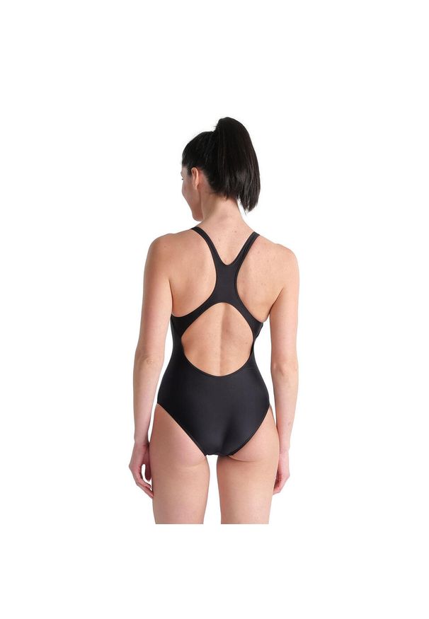 Damski kostium kąpielowy 1-częściowy Arena Pro Graphic. Kolor: czarny