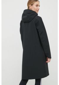 4f - 4F kurtka outdoorowa kolor czarny przejściowa oversize. Kolor: czarny. Materiał: materiał #6