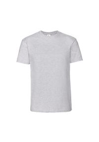 FRUIT OF THE LOOM - Męska Koszulka Iconic Premium Ringspun Cotton T-shirt. Kolor: szary