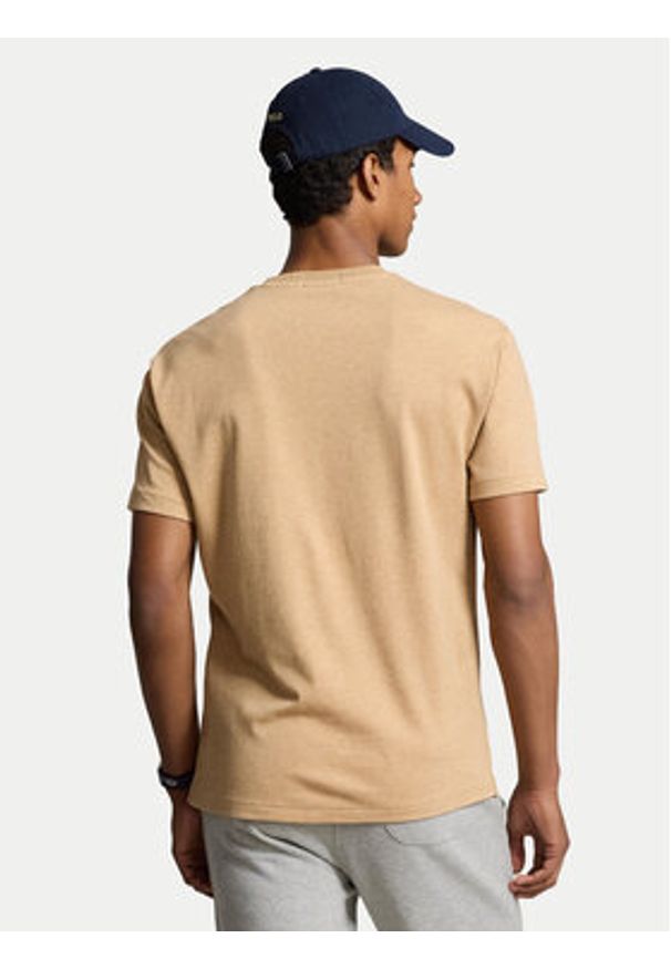 Polo Ralph Lauren T-Shirt 710740727072 Beżowy Slim Fit. Typ kołnierza: polo. Kolor: beżowy. Materiał: bawełna