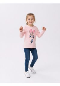 Sinsay - Koszulka z długimi rękawami Disney Zwierzogród - różowy. Kolor: różowy. Długość rękawa: długi rękaw. Długość: długie. Wzór: motyw z bajki #1