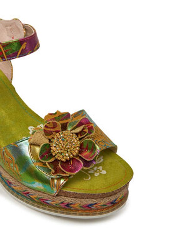 Laura Vita Espadryle Hacdeo 09 Żółty. Kolor: żółty. Materiał: skóra