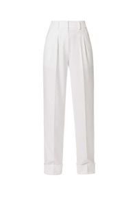 AGGI - Białe spodnie Frankie Aesthetic. Stan: podwyższony. Kolor: biały. Materiał: materiał #3