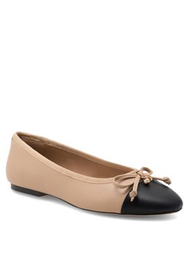 Nine West Baleriny 122AL4108 Beżowy. Kolor: beżowy. Materiał: skóra