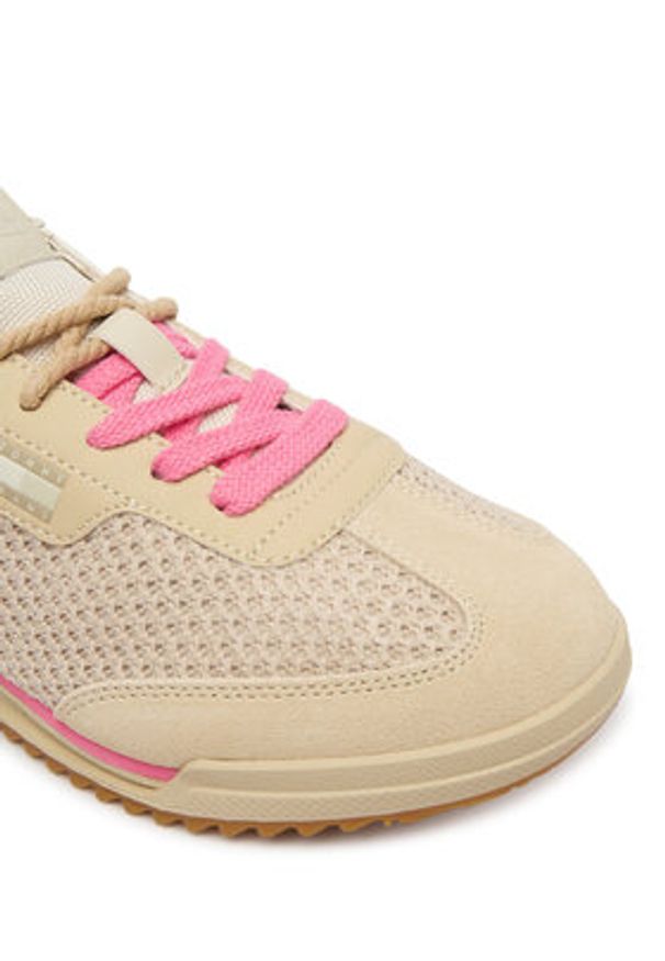 Tommy Jeans Sneakersy Tjw Low Profile Runner Knit EN0EN02992 Beżowy. Kolor: beżowy. Materiał: materiał