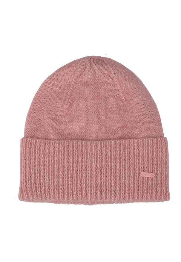 4f - Damska Czapka H4Z22 CAD012 Beanie. Kolor: różowy