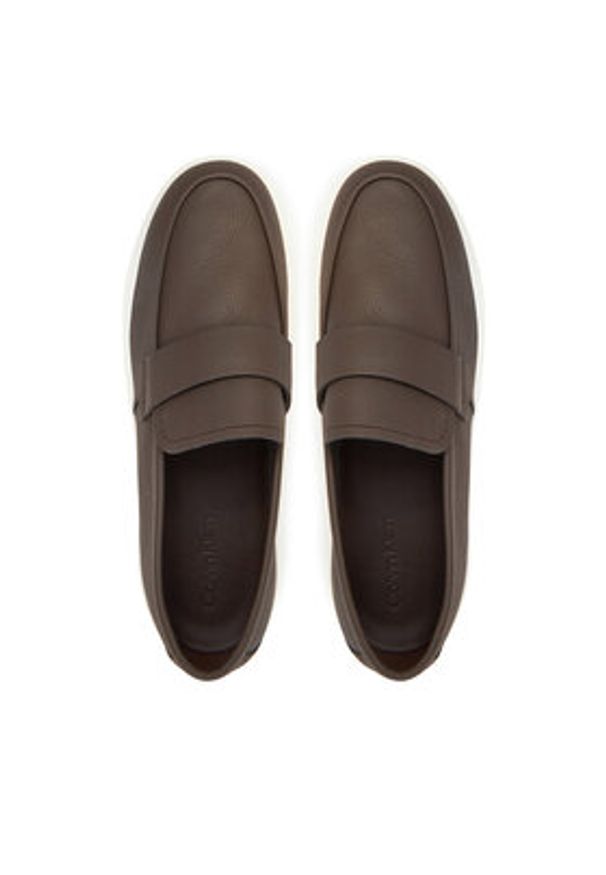 Calvin Klein Sneakersy Moccasin Lth Unlined HM0HM01813 Brązowy. Kolor: brązowy. Materiał: skóra