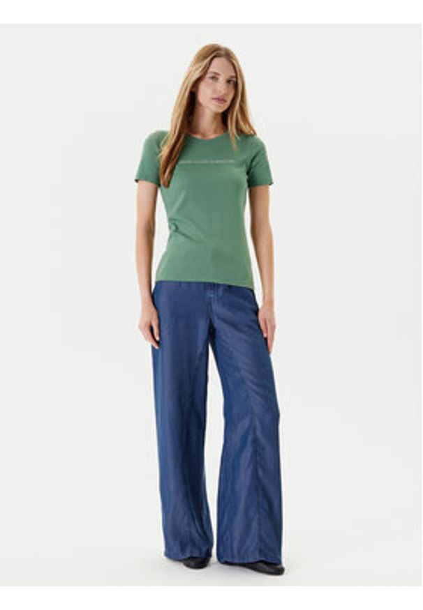 United Colors of Benetton - United Colors Of Benetton T-Shirt 3GA2E16A2 Zielony Regular Fit. Kolor: zielony. Materiał: bawełna