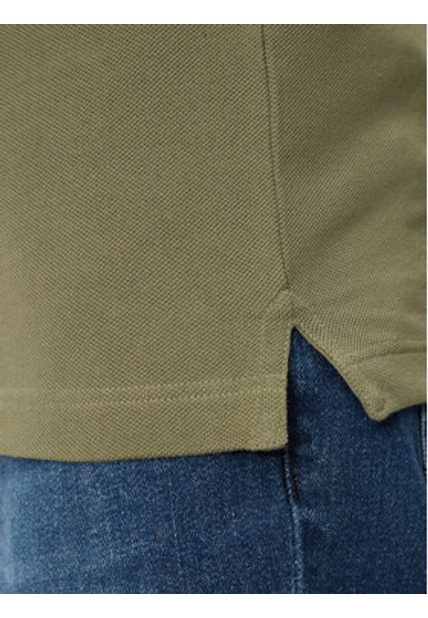 Lacoste Polo PH4012 Khaki Slim Fit. Typ kołnierza: polo. Kolor: brązowy. Materiał: bawełna