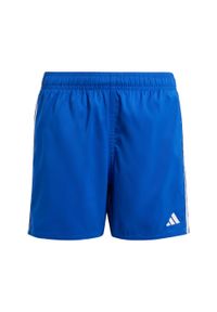 Adidas - Szorty 3-Stripes Swim Kids. Kolor: biały, wielokolorowy, niebieski. Materiał: materiał