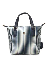 TOMMY HILFIGER - Tommy Hilfiger Torebka Poppy Summer Small Tote AW0AW17202 Granatowy. Kolor: niebieski
