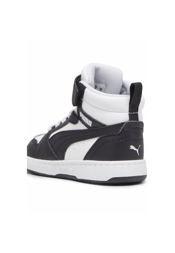 Puma - Buty do chodzenia dla dzieci PUMA Rebound V6 Mid. Kolor: biały, wielokolorowy, czarny, szary. Sport: turystyka piesza