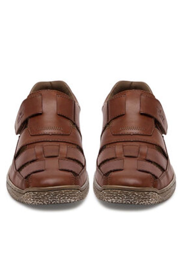 Rieker Sandały 03578-24 Brązowy. Kolor: brązowy. Materiał: skóra