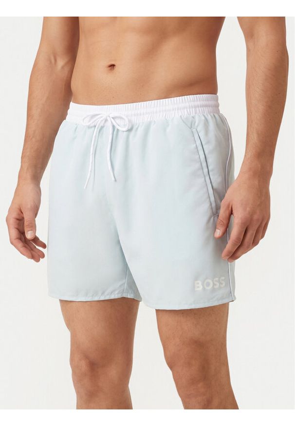 BOSS Szorty kąpielowe Starfish 50514429 Niebieski Regular Fit. Kolor: niebieski. Materiał: syntetyk