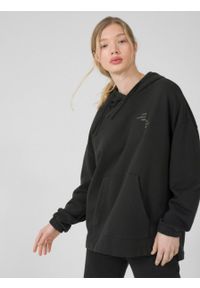 outhorn - Bluza oversize z kapturem damska. Okazja: na co dzień. Typ kołnierza: kaptur. Materiał: dzianina, poliester, dresówka, bawełna. Wzór: nadruk. Styl: casual #4