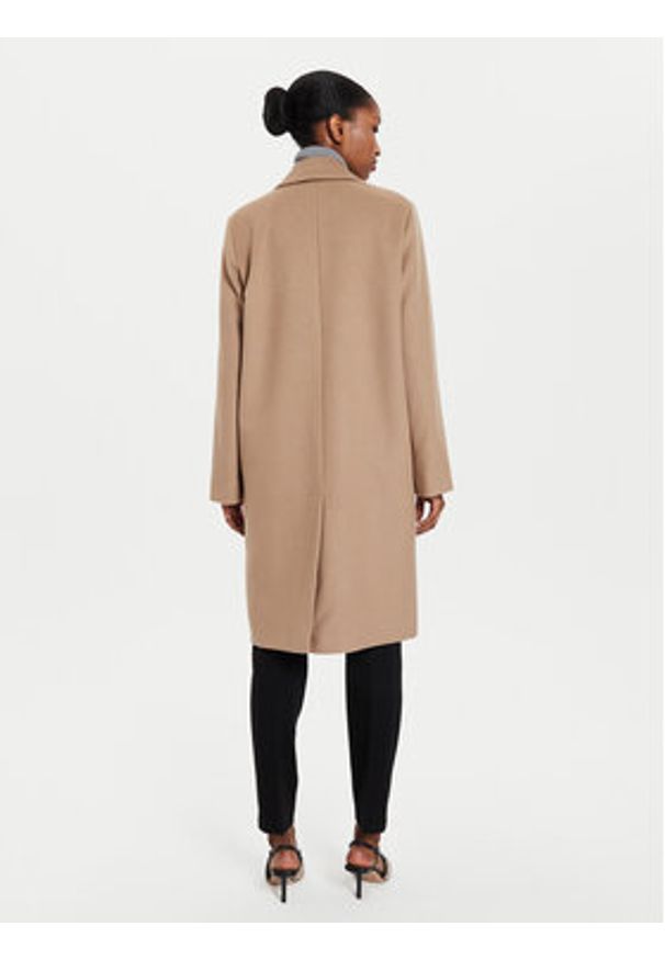 Weekend Max Mara Płaszcz wełniany Zum 2425016052 Brązowy Regular Fit. Kolor: brązowy. Materiał: wełna