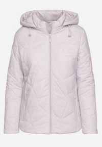 Born2be - Jasnofioletowa Pikowana Kurtka Przejściowa z Odpinanym Kapturem Ninorwena. Okazja: na co dzień. Kolor: fioletowy. Styl: klasyczny, casual, elegancki #4