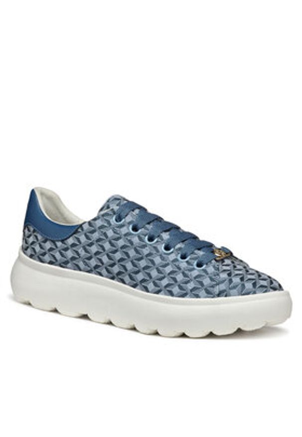 Geox Sneakersy D Spherica Ec4.1 D55TCD 0DSBC C4005 Niebieski. Kolor: niebieski. Materiał: materiał