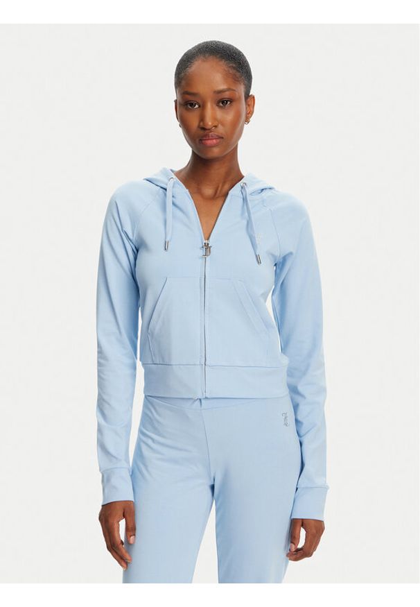 Juicy Couture Bluza Ola JCWAS125310 Błękitny Slim Fit. Kolor: niebieski. Materiał: bawełna