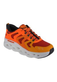 skechers - Buty do biegania męskie Skechers Go Run Swirl Tech-surge. Kolor: czerwony, pomarańczowy, wielokolorowy, żółty. Sport: bieganie