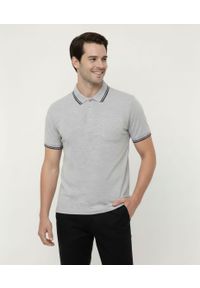 Klasyczna, Męska Koszulka Polo - Brave Soul - Szara. Okazja: na co dzień. Typ kołnierza: polo. Kolor: szary. Materiał: wiskoza, bawełna. Sezon: wiosna, lato. Styl: klasyczny #3