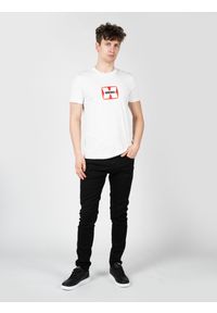 Diesel T-Shirt "T-Diegor" | A03848-0GRAI-100 | Mężczyzna | Biały. Okazja: na co dzień. Kolor: biały. Materiał: bawełna. Wzór: nadruk. Styl: casual