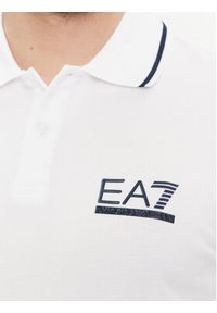 EA7 Emporio Armani Polo 3DPF19 PJ04Z 1100 Biały Regular Fit. Typ kołnierza: polo. Kolor: biały. Materiał: bawełna